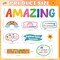 Citrus; 74PCS Amazing Things Happen Here Bulletin Board Set, Boho Rainbow Classroom Decorations, Positive Motivational Welcome Back to School Bulletin Board Decor for Classroom Walls, Doors & Teachers; Category:Bulletin Board Sets; Image:3